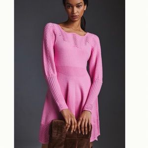 NWOT Anthropologie Pointelle Knit Sweater Dress size S